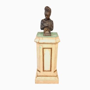 Piédestal Column d'Église en Bois, 1890s