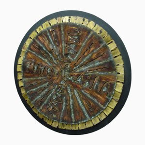 Illustrazione decorativa da parete in rame, anni '70