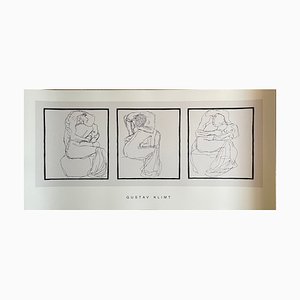 Nach Gustav Klimt, Liebespaar, Siebdruck