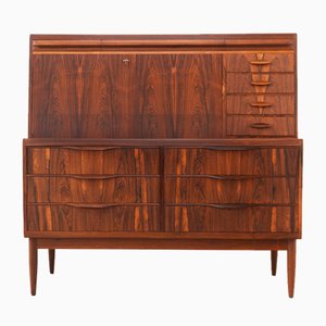 Modern Danish Rosewood Secretary Desk attributed to Erling Torvits, 1960s