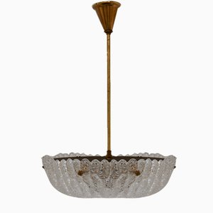 Scandinavian Modern Orrefors Embassy Crystal Chandelier by Carl Fagerlund, 1960s.