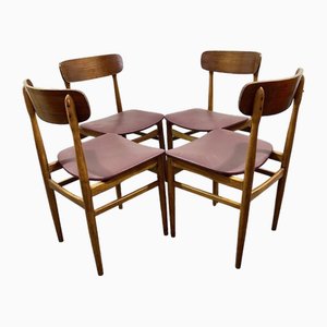 Vintage Teak Stühle, Dänemark, 1960er, 4er Set