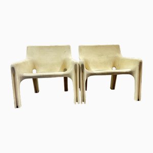 Poltrone Vicario di Vico Magistretti per Artemide, anni '70, set di 2