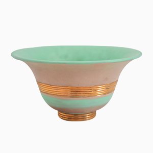 Hand-Painted & Gilt Ceramic Bowl by Gio Ponti for Richard Ginori, 1930s
