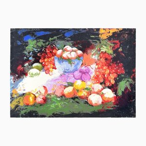 Gianni Testa, Stillleben, Original Siebdruck, 1980er