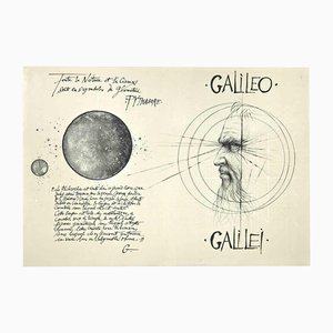 Pierre Yves Tremois, Galileo Galilei, Etching, 1955