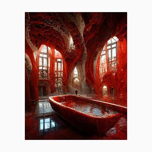 Kevin Abanto, Crimson Commodes, Digital Print, 2022