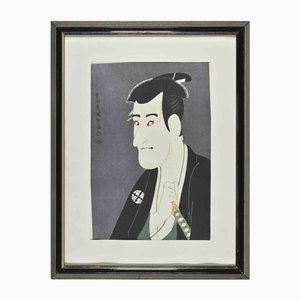 After Toshusai Sharaku, A Man Portrait, Woodcut, 19th Century