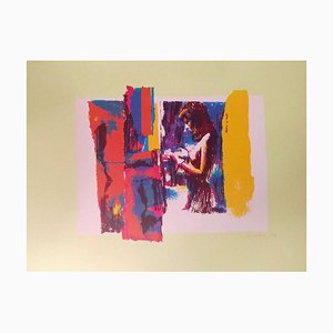 Nicola Simbari, Woman in Yellow, Screen Print, 1970s