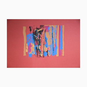 Nicola Simbari, Rounded Nude in Red, Screen Print, 1976