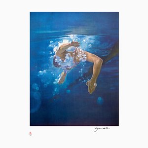 Kim Hyang, nadador, litografía, 2008