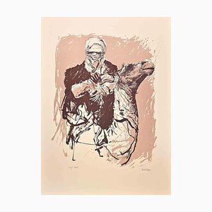 Sergio Barletta, Hombre a caballo, Litografía, siglo XX
