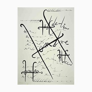 Rafael Alberti, Letter H, Lithograph, 1972