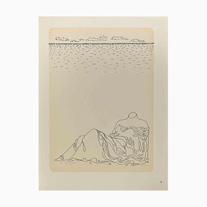 Emmanuel Peillet, Female Statue, Phototype Print, 1970s
