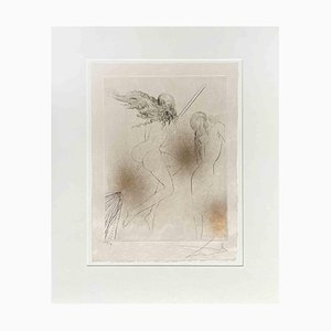 Salvador Dali, Sorcière au Balai, Etching, 1968