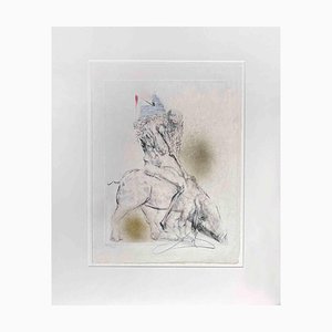 Salvador Dali, Femme au Cochon (Woman with Pig), Etching, 1968