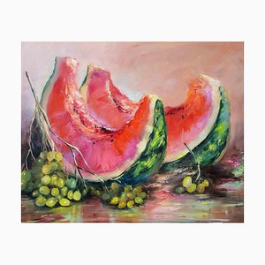 Elena Mardashova, Sandía, Pintura al óleo, 2023