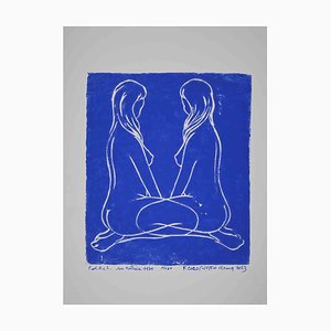 Ferdinando Codognotto, Die Begegnung, Holzschnitt, 2023