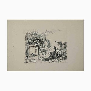 Giovanni Battista Tiepolo, Death Holds an Audience, Etching, 1785