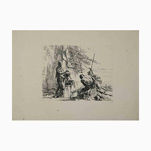 Giovanni Battista Tiepolo, Man and Soldier with an Urn, Etching, 1785