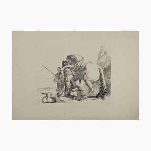 Giovanni Battista Tiepolo, The Knight and his Horse, Etching, 1785