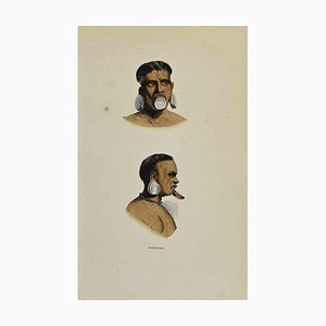 Auguste Wahlen, Botocudos, Lithograph, 1844