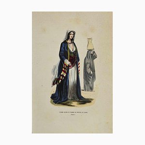 Auguste Wahlen, Femme Riche et Femme du Peuple au Caire, Lithograph, 1844