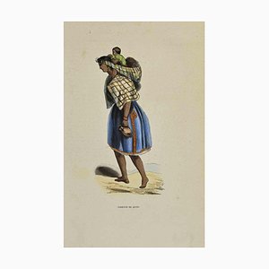Auguste Wahlen, Indienne de Quito, Lithograph, 1844