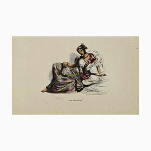 Auguste Wahlen, Jeune Dame Mulâtre, Lithographie, 1844