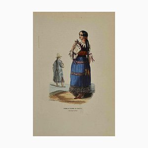 Auguste Wahlen, Femme et Homme de Bolivia, Lithograph, 1844
