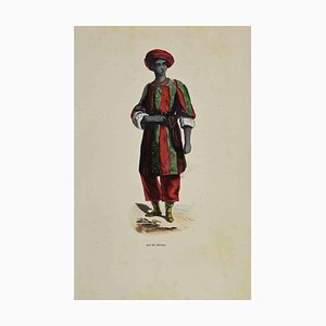 Auguste Wahlen, Roi de Boussa, Lithograph, 1844