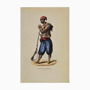 Auguste Wahlen, Fantassin Regulier d'Abdel Kader, Lithograph, 1844