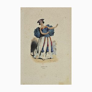 Auguste Wahlen, Danseuse a Taiti, Lithograph, 1844