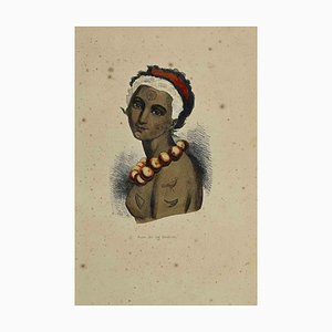 Auguste Wahlen, Reine des l'Isles Sandwich, Lithographie, 1844