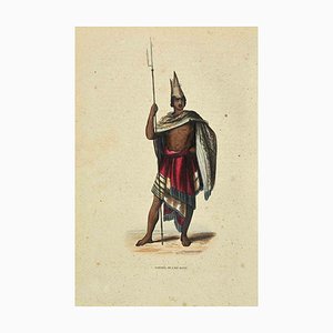 Auguste Wahlen, Naturel de l'Ile Rotti, Lithograph, 1844