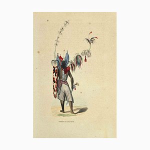 Auguste Wahlen, Guerrier de L'ile Solor, Lithograph, 1844