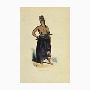 Auguste Wahlen, Javanais en Habit de Cour, Lithograph, 1844