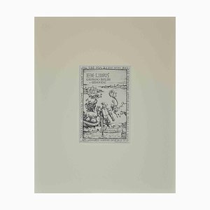 Alberto Martini, Ex Libris Giorgio Balbi, Woodcut, 1942