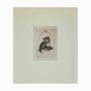 Carlo Casanova, Ex Libris for Ada Balbi, Woodcut, Mid-20th Century