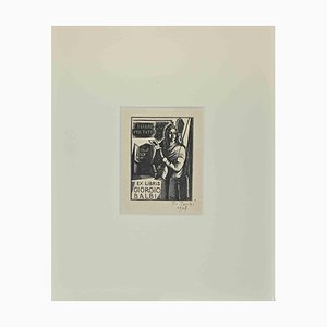 Pietro Parigi, Ex Libris For Giorgio Balbi, Woodcut, 1947