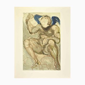 Salvador Dali, The Angel of Mercy, Woodcut, 1963