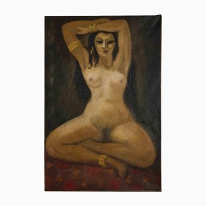 After Edgar Stoebel, Nude Woman, Oil Painting, Mid-20th Century