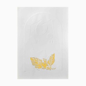 Leo Guida, A Yellow Leaf, Screen Print, 1970s