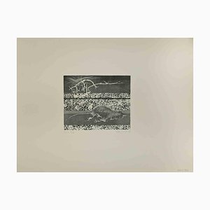 Leo Guida, Ratte an der Grenze, Radierung, 1970er