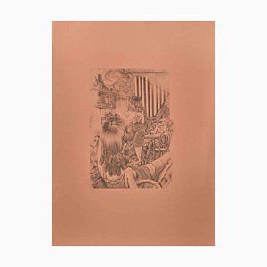 Hans Bellmer, The Fire of Marseille, Etching, 1971