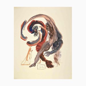 Salvador Dali, The Slothful, Woodcut, 1963