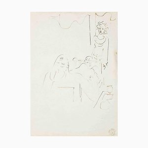 Jean Cocteau, Malade, Dessin par Jean Cocteau, 1934