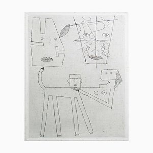 Victor Brauner, Women and Dog, Etching, 1962