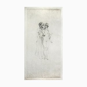 ¡Félicien Rops, Ma fille! Monsieur Cabanel, Punta Seca, década de 1850
