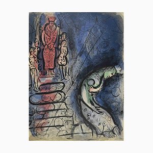 Marc Chagall, Ahasverus Sends Vasthi Away, Lithographie, 1960